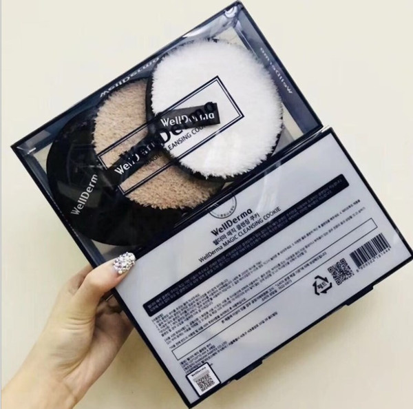 Welldermar Magic Cleansing Cookie Makeup Remover Removal Towel Face Cleaning Pad Cloth 3pcs in 1 Packing