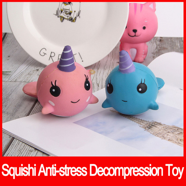 Squishi Anti-stress Boy Girl Kawaii Whale Millie Squishy Fun relax Toy Kid Adult Cream Scented Squishy Squishies Decompression Toy 2 colors