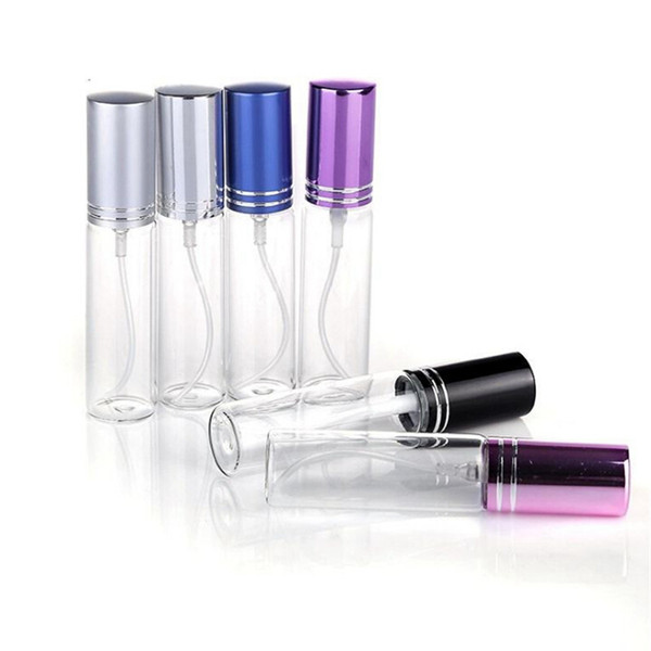 MINI 10ml metal Empty Glass Perfume Refillable Bottle Spray Perfume Atomizers Bottles DHL/EMS/Fedex Free Shipping 10 colors