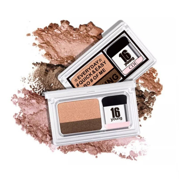 The new double color gradual lazy lazy eye three eye shadow tray is easy to make up, waterproof, not dizzy, durable, no color, hot money, be