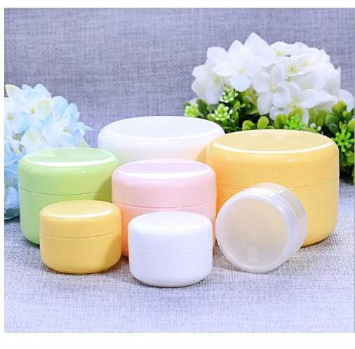 10g/20g/50g/100g Refillable Bottles Plastic Empty Makeup Jar Pot Travel Face Cream/Lotion/Cosmetic Container Free Shipping