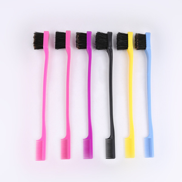 Double Sided Hair Eyebrow Edge Brushes Comb Hair Styling Hairdressing Salon Hair Comb Brushes Beauty Tools 1000pcs