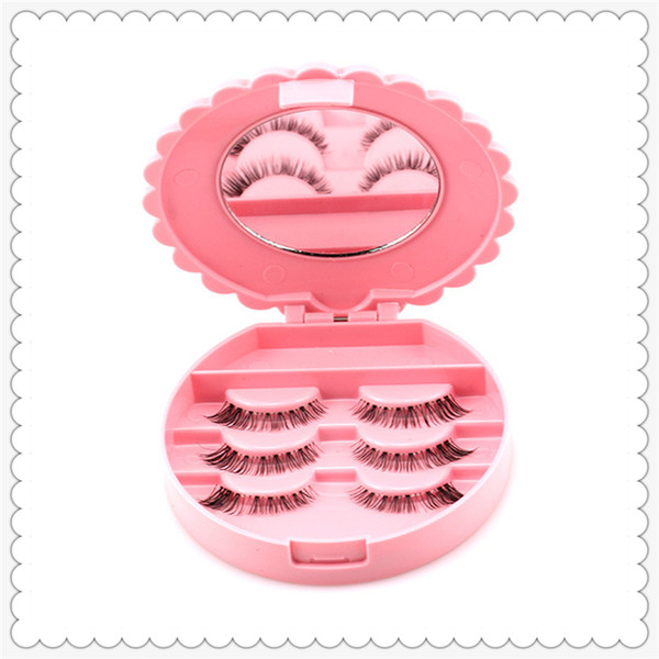 Fashion Acrylic Cute Bow False Make Up Cosmetic False eyelashes storage box Bow Makeup Plastic Box Home Tools
