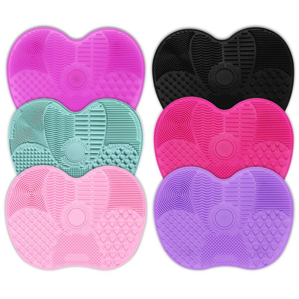 Hot Sales 8 Colors Silicone brush cleaner Cosmetic Make Up Washing Brush Gel Cleaning Mat Foundation Makeup Brush Cleaner Pad