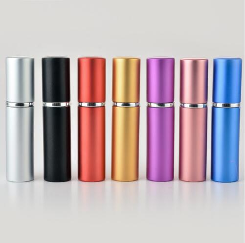 5ML Mini Portable Aluminum Refillable Perfume Bottle With Spray Empty Cosmetic Containers With Atomizer For Traveler