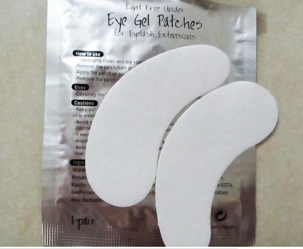 Free Shipping 100 Pairs/box lint free Silk Eye Patch Eyelash Lash Extension Tool Eyelash Tape Eye Gel pads silk