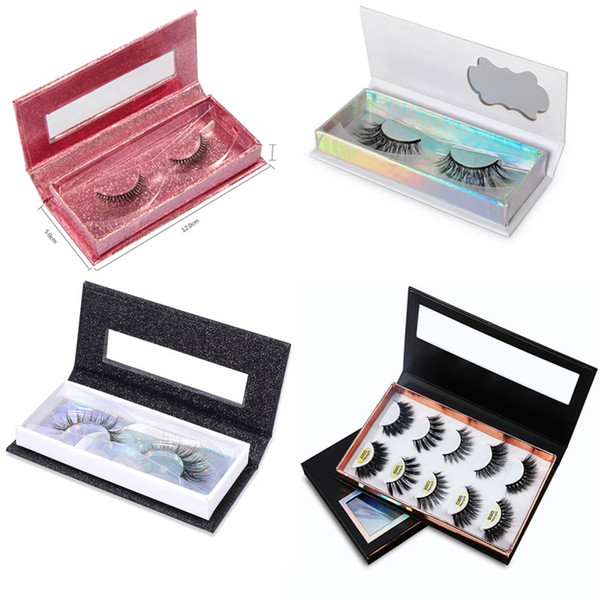 False Eyelash Storage Packing Box Eyelash Boxes Scrub Style Empty Lash Case Reuseable Composite Lash Storage