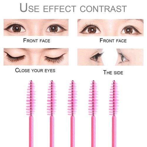 100pcs/lot Disposable Eyelash Extension Mascara Brushes Individual Applicator ZE792601