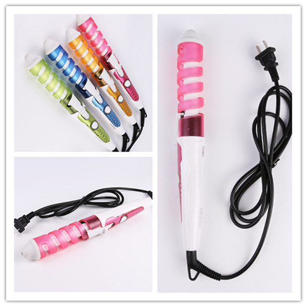 20pcs Magic Hair Styling Tools Hair Brush Curler Roller Pro Spiral Curling Irons Wand Curl Styler Beauty Tool 100-240V Candy Color