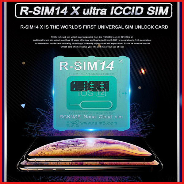 RSim14 R sim14 R SIM 14 RSIM 14 R-Sim 14 iccid unlock card for iphone xs max xr x i8 i7 i6 plus iOS 12.x-7.x 4G