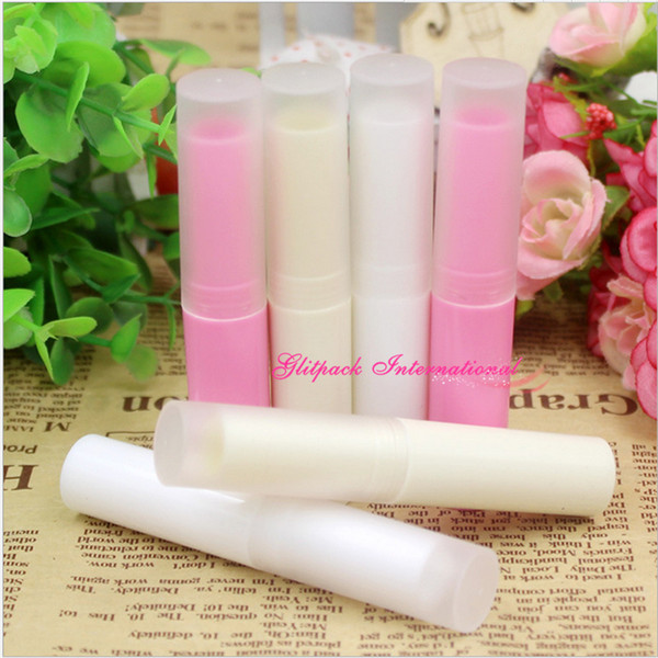 100pcs/Lot beige,white,pink color 4g Empty Plastic PP Lip Gloss Tubes Containers Lipstick Korean Fashion Lip Make up