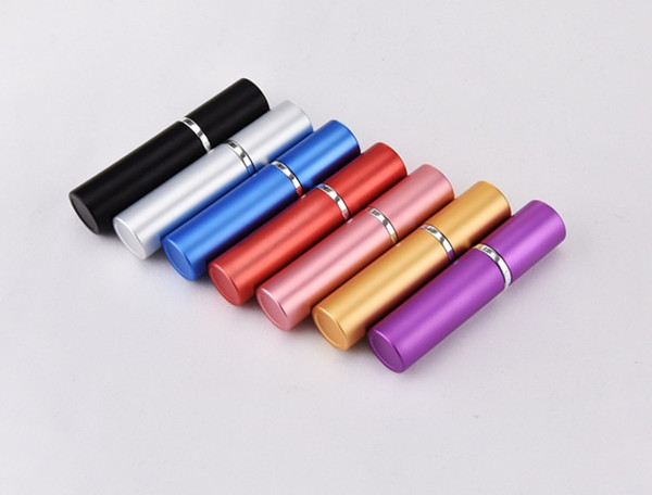 5ml Mini Spray Perfume Bottle Travel Refillable Empty Cosmetic Container Perfume Bottle Atomizer Aluminum Refillable Bottles DHLfreeshipping