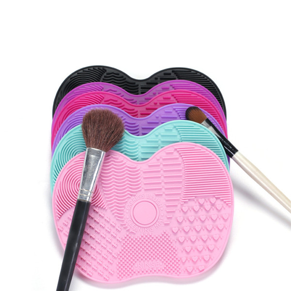 Hot 1PC Silicone brush cleaner Cosmetic Make Up Washing Brush Gel Cleaning Mat Foundation Makeup Brush Cleaner Pad Scrubbe Board