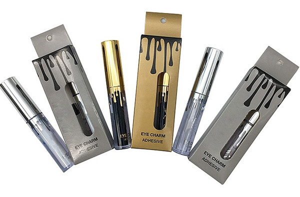 DHL Free Shipping Newest Eyelash Adhesives Eye Lash Glue brush-on Adhesives vitamins white/clear/black/ New packaging makeup tool