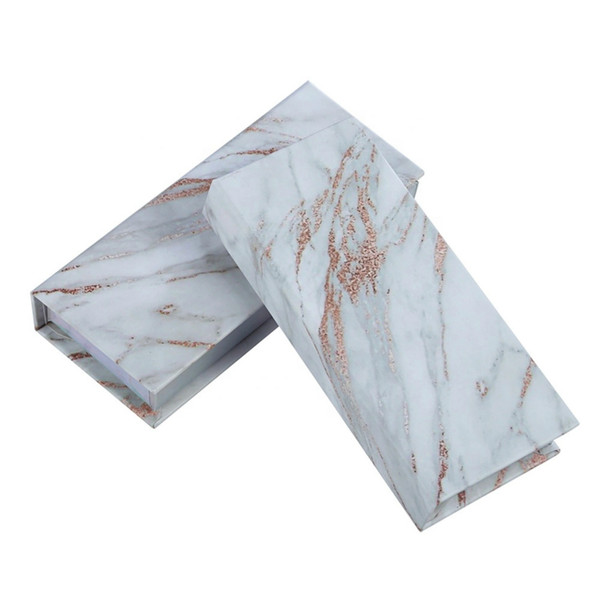 Marble Empty Eyelash Package Box Cardboard Magnetic Box Packaging False Eyelashes Packaging Fake Eye Lashes Package Box 120pcs