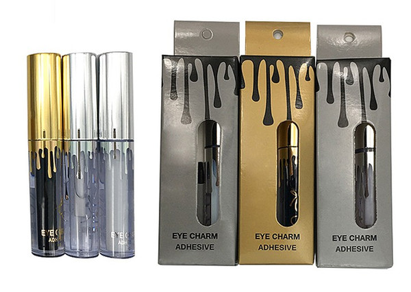 DHL Free Shipping Newest Eyelash Adhesives Eye Lash Glue brush-on Adhesives vitamins white/clear/black/ New packaging makeup tool