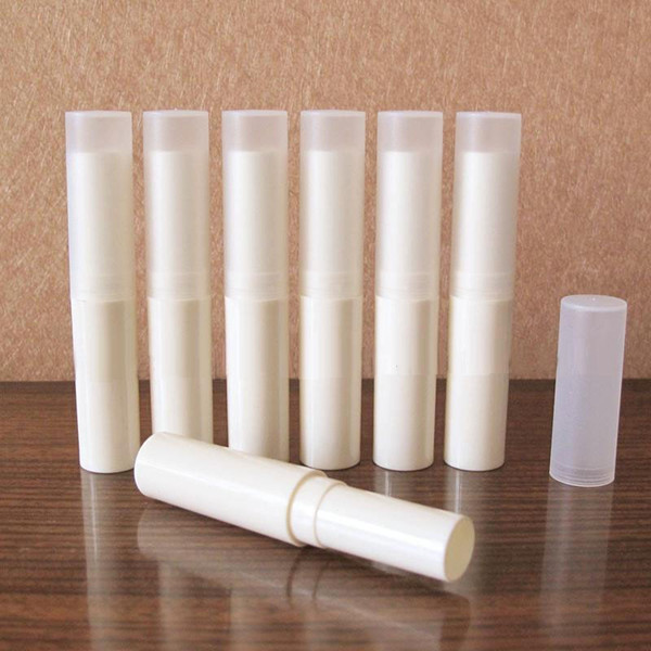 Free shipping New arrival 4g Empty PP LIP BALM Tubes lipgloss tube Containers beige color Lipstick wax tubes