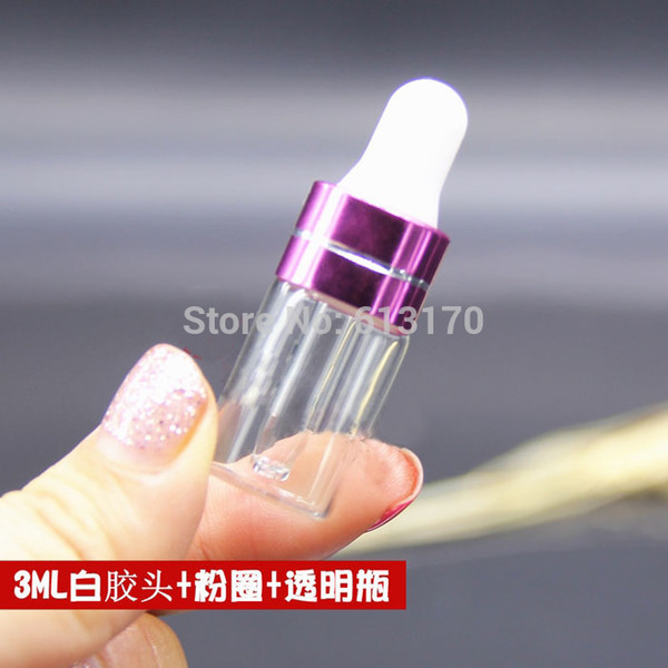 Wholesale 3ml Clear Glass Dropper Bottles,3CC Empty Essential Oil bottle,Small Vial With Pipette, Mini sample container