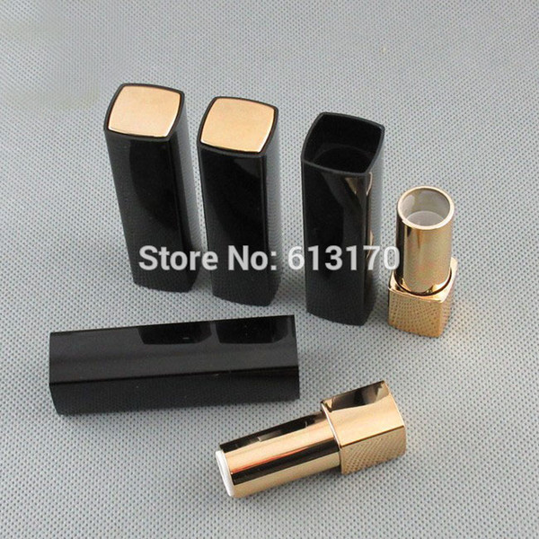 4g Empty Lipstick Tube,Lip Balm Bottle,Black Gold DIY Makeup Tool,High Grade Women Cosmetic Packing Container,50pcs/lot