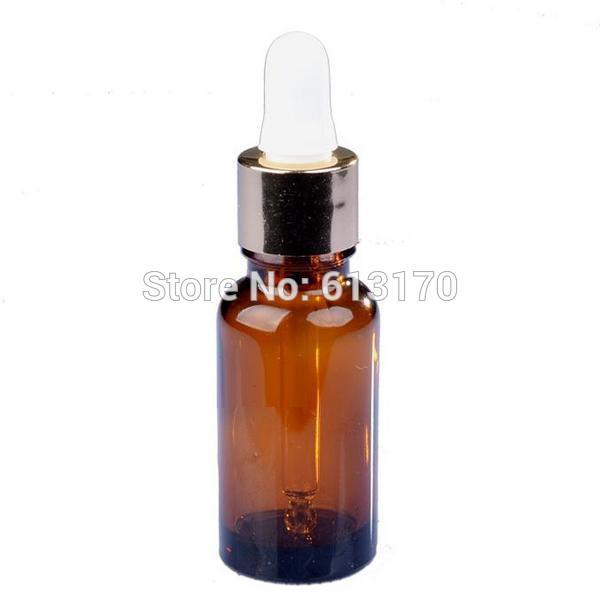 20ml Amber Glass Dropper Bottles with White Rubber Gold collar,20cc Empty Essential Oil bottle Small sample Vials