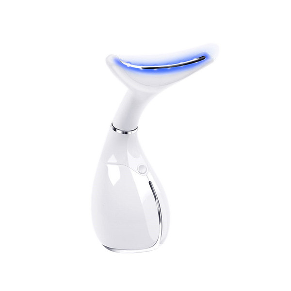 Free Shipping LED Neck Beauty Massager Anti Wrinkle Double Chin Removal Lymphatic Drainage Photon Therapy Vibration Massage Machine