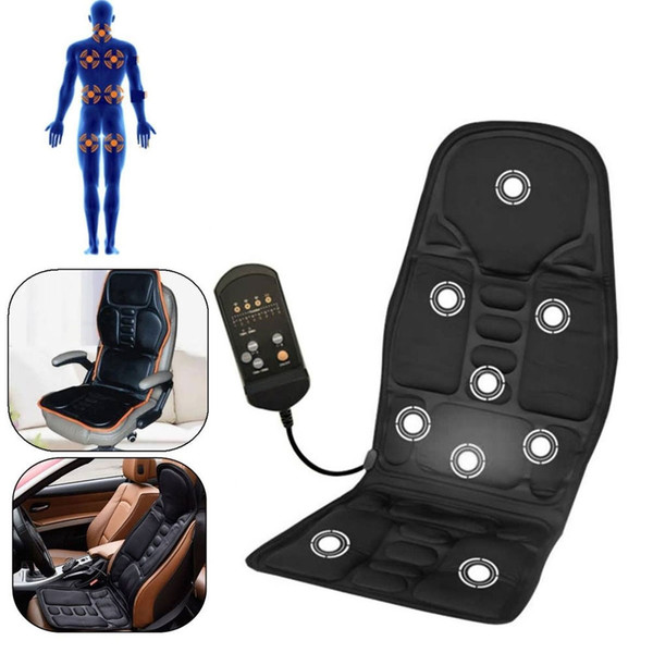 Car Seat Health Care Massage Cushion Heat Pad Car Massage Heated Seat Cushion Back Neck Pain Lumbar Massager Vibration Pad Massage Health BB