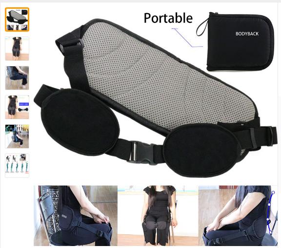 Professional Adult Sitting Posture Correction Belt Adjustable Keep Back Straight Waist Protector While Sitting For Men And Women