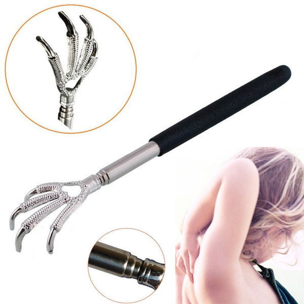 New Arrival Practical Handy Stainless Pen Clip Back Scratcher Telescopic Pocket Scratching Massage Kit Eagle Claw Back Scratcher