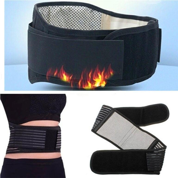 Infrared Magnetic Back Brace Posture Belt Lumbar Support Lower Pain Massager (Color: Black)