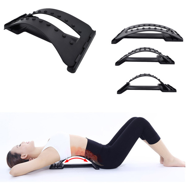 Back Massage Stretcher Stretching Magic Lumbar Support Waist Neck Relax Mate Device Spine Pain Relief Chiropractic