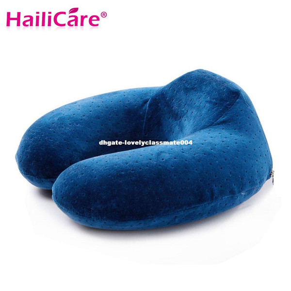 Sleeping Memory Foam Velvet U Shape Pillow Rebound Microbeads Neck Pillow For Headrest Siesta Travel Flight Car Air Health Care