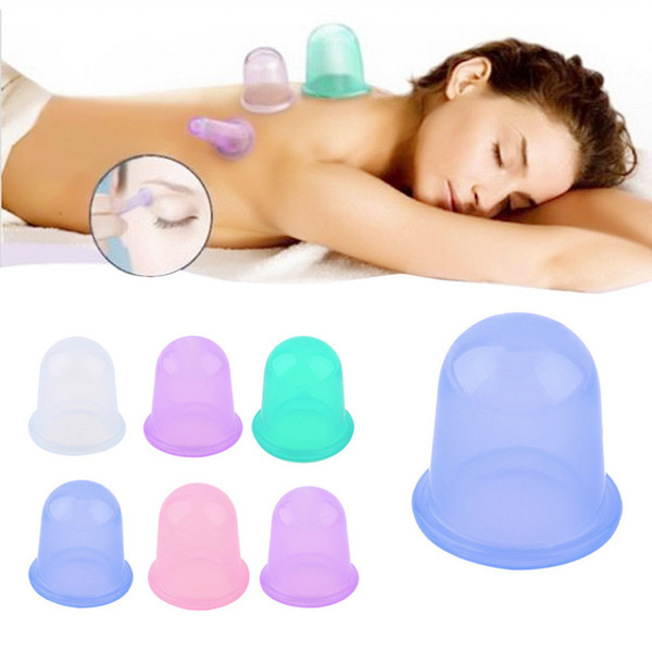 5 Color Silicone Full Body Massage Sillicone Anti Cellulite Vacuum Cupping Cups Promotion Health Care Full Body Vacuum Massager Cup