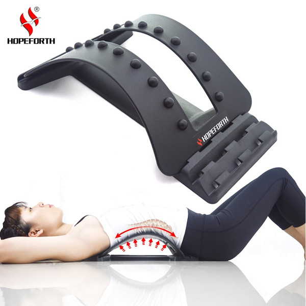 HOPEFORTH Back Massage Stretcher Stretching Magic Lumbar Support Waist Neck Relax Mate Device Spine Pain Relief Chiropractic