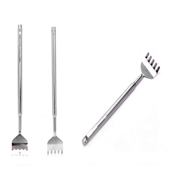 Practical Handy Portable Adjustable Stainless Pen Clip Back Scratcher Telescopic Pocket Scratching Massage Tool
