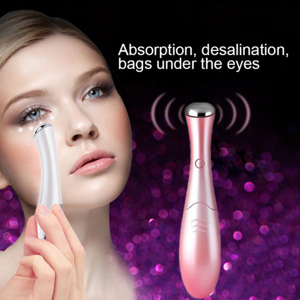 Fast Ship Mini Eye Massager Electric Vibration Thin Face Magic Stick Anti Removal Pouch Wrinkle Dark Circle Puffiness Removal Eye Care Tool