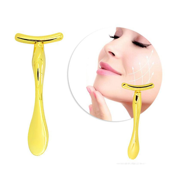 Beauty Bar 24K Gold Face Massager Facial Massage mask spoon stick Body Massager Lift Tightening Wrinkle Stick slimming face Skin Care Tool