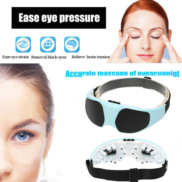 Eyes&Head Stress Relief Alleviate Fatigue Inlaid Magnetic Vibration Massage Electric Eye Massager Eye Care Machine Tools