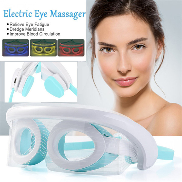 Electric Eye Massager Heat Therapy Air Pressure Eye Care Stress Relief Vibration LED Photon Rejuvenation Anti Wrinkle Massager Goggles