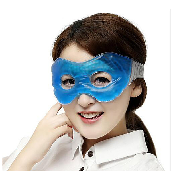 2018 Ice Eye Sleep Cooling Cold Hot Mask With Compress Blue Gel For Eye Massage Fatigue Relief Cooling With Adjustable Length