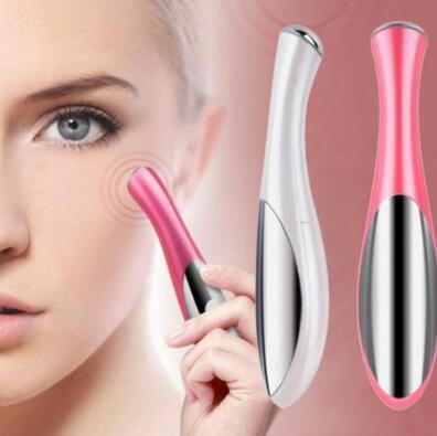 2 Colors Eye Massager Mini Electric Pen Anti Massage Wrinkle Device Vibration Ageing Tool Electric Eye Massager CCA9618 120pcs