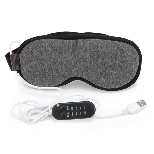 Portable Blindfold USB Heating Lavender Steam Eyeshade Hot Compress Cover Shade Eye Patch Travel Eye Mask Massager Free Shipping BB