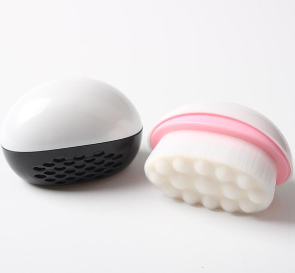 Manual Face Cleansing Brush with Travel Case Mini Face Massager Multifunctional Portable Facial Brush Egg Shape