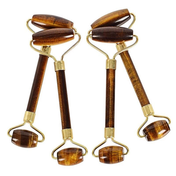 tiger eye Natural Stone Facial Massage Roller Practical Jade Face Anti Wrinkle Body Head Portable Beauty Health Care Tools