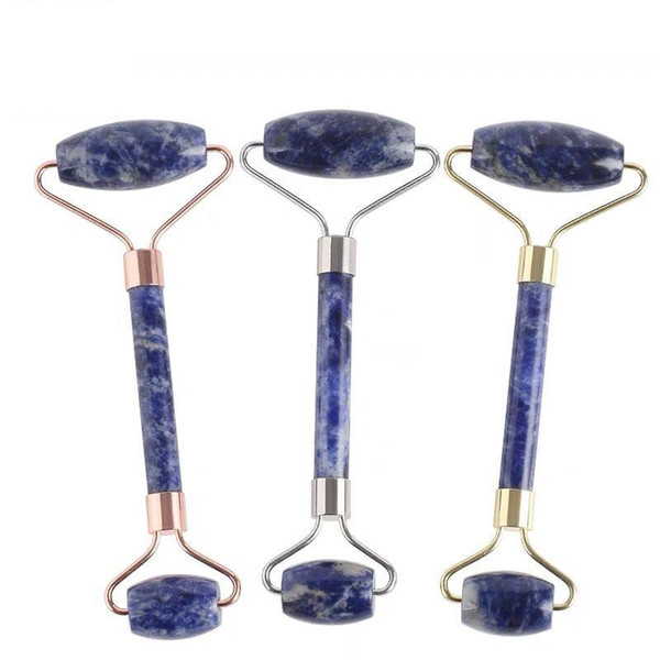 Blue Natural Stone Facial Massage Roller Practical Jade Face Anti Wrinkle Body Head Portable Beauty Health Care Tools
