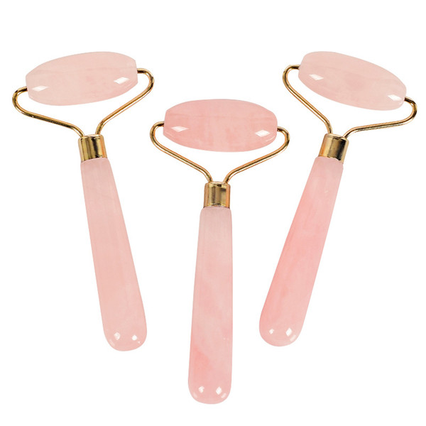 New Arrival Rose Quartz Natural Crystal Powerful Healing Chinese of Massage Rollers crystal bluetooth Face Eye jade Rollers wholesale