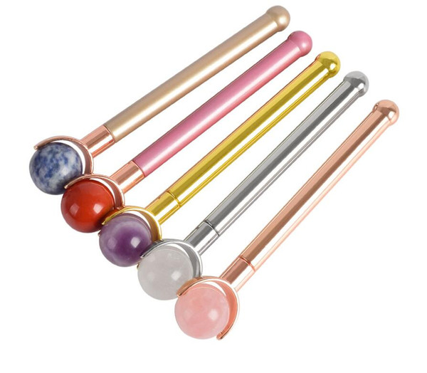 Jade Rollers ball Slimming For Face Eye Forehead cheek Massager Health Massager Relaxation natural Jade Roller Tools 20Pcs