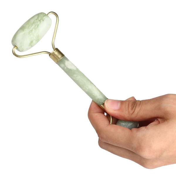 3D Facial Beauty Massage Tool Jade Roller Face Thin Massager Natural Jade Massage Face-lift V face Beauty Tool