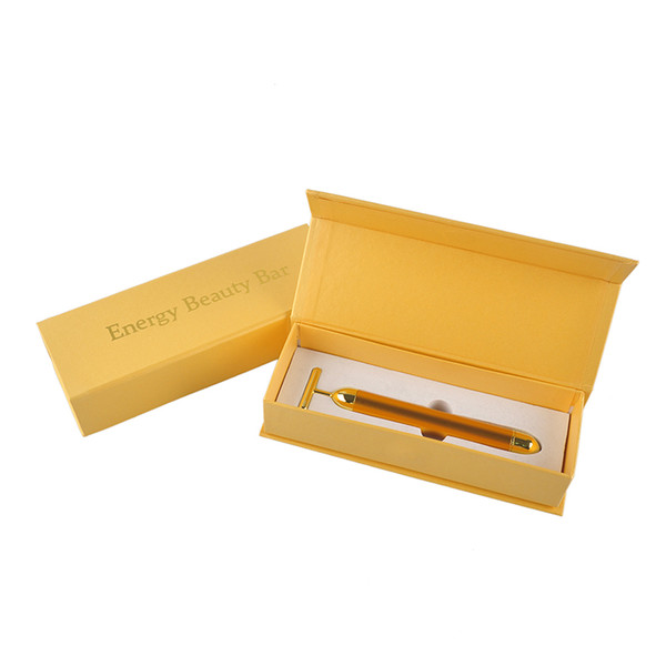 Hot selling Energy Beauty Bar 24K Gold Pulse Firming Massager Facial Roller Massage Facial Body Massage & Relaxation With Boxes