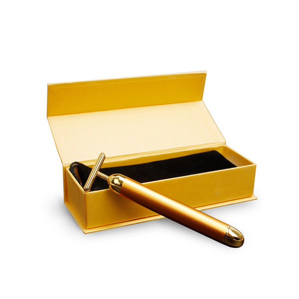 24K Gold Pulse Firming Massager Facial Roller Massage Facial Body Massage & Relaxation With Boxes