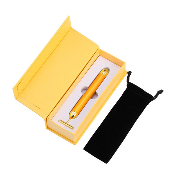 Energy Beauty Bar 24K Gold Pulse Firming Massager Facial Roller Massager Derma Skincare Wrinkle Treatment Face Massager with Box DHL